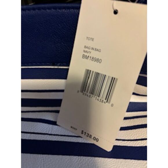 Betsey Johnson Bag in Bag Red, White and Navy BM18980 14 1/2 x 11 x 7 NWT *** - Picture 7 of 7